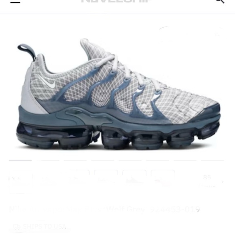 Nike Air VaporMax Plus 'Wolf Grey' 924453-019 Sz 11.5